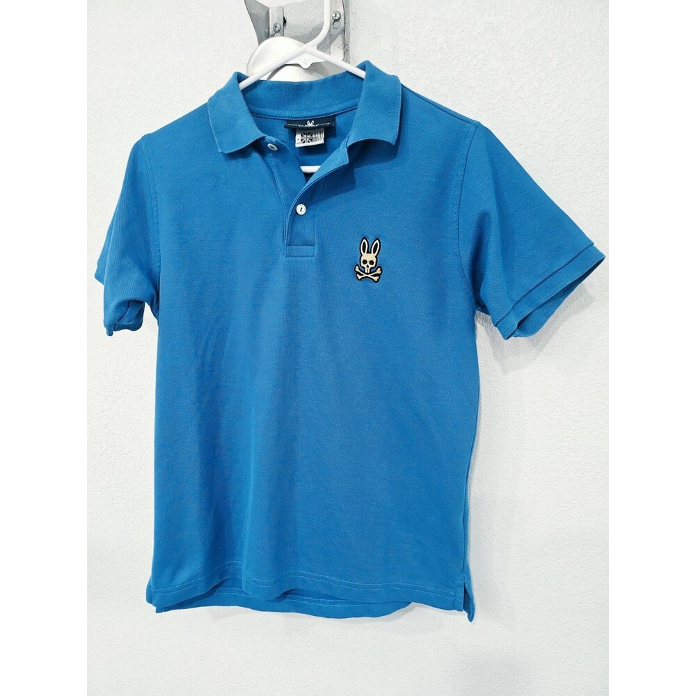 Psycho Bunny Boys Blue Polo Shirt Size Xl